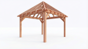 Constructiepakket schilddak | 4105x4105x4030mm | fijnbezaagd Douglas