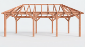 Constructiepakket schilddak | 8220x3460x3760mm | fijnbezaagd Douglas