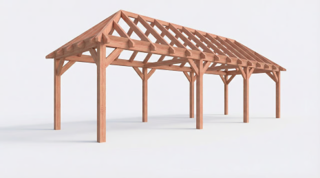 Constructiepakket schilddak | 9925x3460x3760mm | fijnbezaagd Douglas