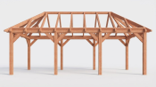 Constructiepakket schilddak | 7690x3460x3760mm | fijnbezaagd Douglas