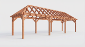 Constructiepakket schilddak | 11215x3460x3760mm | fijnbezaagd Douglas