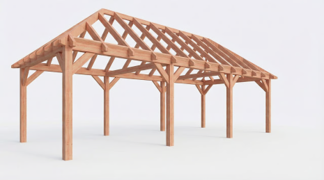 Constructiepakket schilddak | 9280x4105x4030mm | fijnbezaagd Douglas