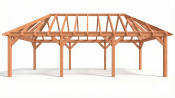 Constructiepakket schilddak | 9280x4105x4030mm | fijnbezaagd Douglas