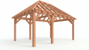 Constructiepakket schilddak | 5885x4105x4030mm | fijnbezaagd Douglas