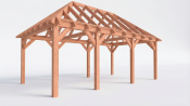 Constructiepakket schilddak | 7090x4105x4030mm | fijnbezaagd Douglas