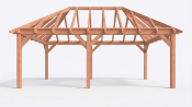 Constructiepakket schilddak | 7015x4105x4030mm | fijnbezaagd Douglas