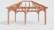Constructiepakket schilddak | 5840x4105x4030mm | fijnbezaagd Douglas