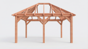 Constructiepakket schilddak | 5310x4105x4030mm | fijnbezaagd Douglas