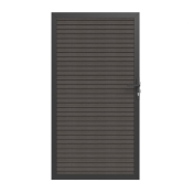 NewTechWood Co-extrusie composiet deur in aluminium frame, horizontaal triple, 100 x 195 cm, Silver Gray.