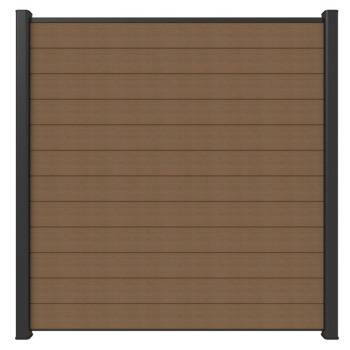 NewTechWood Co-extrusie composiet scherm, 180 x 180 cm, Teak.
