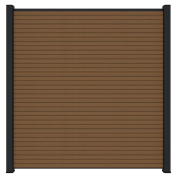NewTechWood Co-extrusie composiet scherm Triple, 180 x 180 cm, Teak.