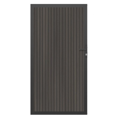 NewTechWood co-extrusie composiet deur in aluminium frame, verticaal triple, 100 x 195 cm, Silver Gray.