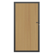NewTechWood co-extrusie composiet deur in aluminium frame, verticaal triple, 100 x 195 cm, Red Cedar.