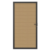 NewTechWood Co-extrusie composiet deur in aluminium frame, horizontaal, 100 x 195 cm, Red Cedar.