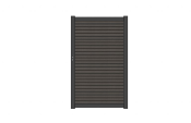 NewTechWood co-extrusie composiet deur Premium in aluminium frame, horizontaal triple, 97 x 186 cm, Silver Gray.