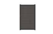 NewTechWood co-extrusie composiet deur Premium in aluminium frame, horizontaal, 97 x 186 cm, Silver Gray.