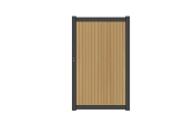NewTechWood co-extrusie composiet deur Premium in aluminium frame, verticaal triple, 97 x 186 cm, Red Cedar.