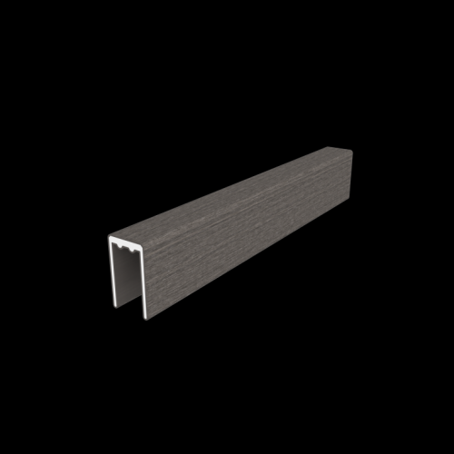 NewTechWood aluminium co-extrusie frameset t.b.v scherm i.c.m betonpalen, Silver gray