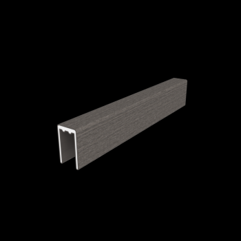 NewTechWood aluminium co-extrusie frameset t.b.v scherm i.c.m betonpalen, Silver gray