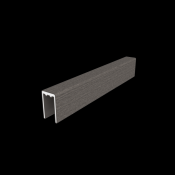 NewTechWood aluminium co-extrusie frameset t.b.v scherm i.c.m betonpalen, Silver gray