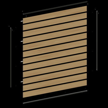 NewTechWood aluminium frameset t.b.v scherm i.c.m betonpalen, zwart gepoedercoat