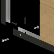 NewTechWood aluminium frameset t.b.v scherm i.c.m betonpalen, zwart gepoedercoat
