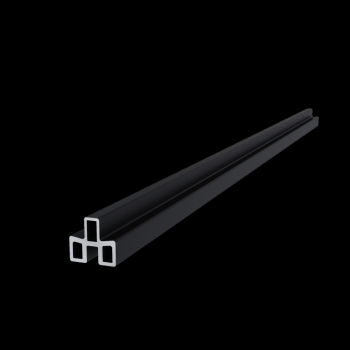 NewTechWood aluminium frameset t.b.v. triple schermplanken, zwart.