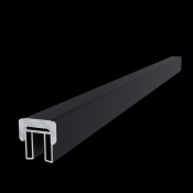 NewTechWood aluminium frameset t.b.v. triple schermplanken, zwart.