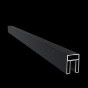 NewTechWood aluminium frameset t.b.v. triple schermplanken, zwart.
