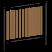 NewTechWood aluminium frameset t.b.v. verticale schermen, zwart.