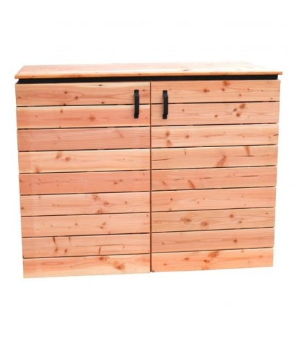 Douglas containerkast dubbel op zwart frame, (HxBxD) 118 x 151 x 85 cm, onbehandeld