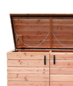 Douglas containerkast dubbel op zwart frame, (HxBxD) 118 x 151 x 85 cm, onbehandeld