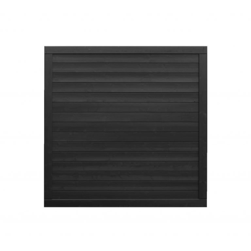 Vuren tuinscherm Hillhout Basic Excellent, 180 x 180 x 4,5 cm, zwart gespoten (RAL 9005)