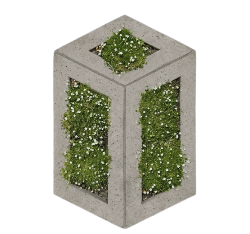 Schellevis design ParkWae 60x40x12 cm antraciet