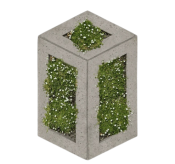 Schellevis design ParkWae 60x40x12 cm grijs