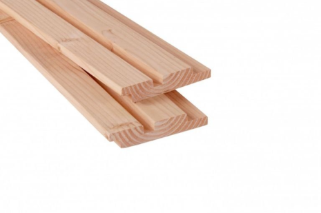 Douglas geschaafd rhombusprofiel 2,7 x 14,5 x 224 cm, onbehandeld.