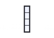 Vuren Vast raam Prestige 50x209 cm, zwart gecoat.