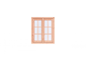 Douglas Dubbel draairaam Prestige 112x126,2 cm, onbehandeld.
