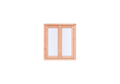 Douglas Dubbel draairaam Prestige 112x126,2 cm, onbehandeld.