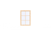 Vuren Vast raam Prestige 84,4x126,2 cm, onbehandeld.