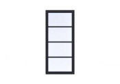 Vuren Vast raam Prestige 100x224 cm, zwart gecoat.