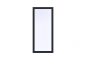 Vuren Vast raam Prestige 100x224 cm, zwart gecoat.