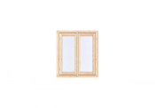 Vuren Dubbel draairaam Prestige 112x126,2 cm, onbehandeld.