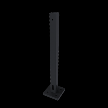 NewTechWood stalen paalhouder incl. bevestigingsmateriaal, 8 x 8 x 40 cm, zwart.
