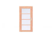 Douglas Volglas enkele deur Prestige 108x209 cm, linksdraaiend, scharnieren, RVS beslag, onbehandeld.