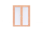 Douglas Volglas dubbele deur Prestige 168x209 cm, scharnieren, RVS beslag, onbehandeld.