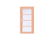 Douglas Volglas enkele deur Prestige 108x209 cm, rechtsdraaiend, scharnieren, RVS beslag, onbehandeld.