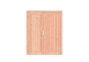 Douglas dichte dubbele deur Prestige 168x209 cm, scharnieren, RVS beslag, kleurloos geimpregneerd.