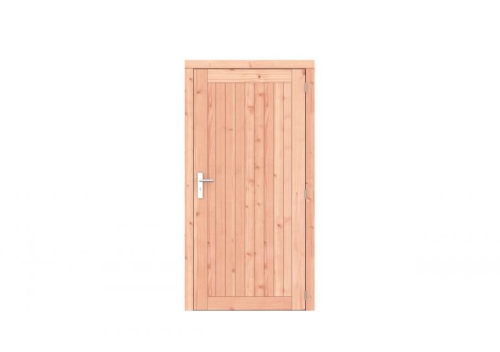 Douglas dichte enkele deur Prestige 108x209 cm, rechtsdraaiend, scharnieren, RVS beslag, kleurloos geimpregneerd.