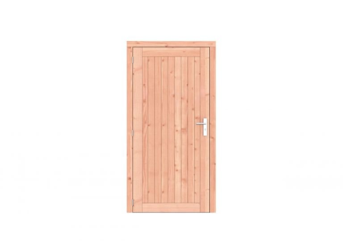 Douglas dichte enkele deur Prestige 108x209 cm, linksdraaiend, scharnieren, RVS beslag, onbehandeld.